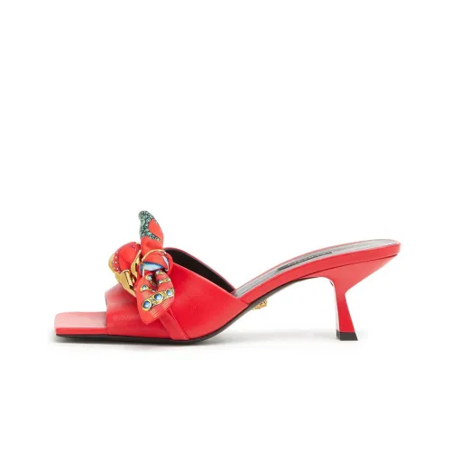 VERSACE Быстросохнущие слипоны женские красный