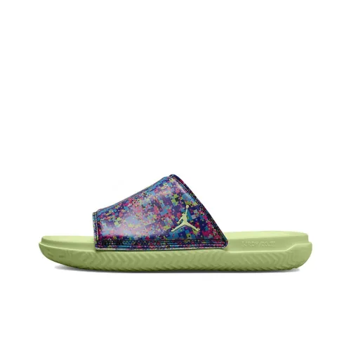 Джордан Play Резиновая подошва Устойчивая к истиранию Слипоны Мужские Синие Зеленые