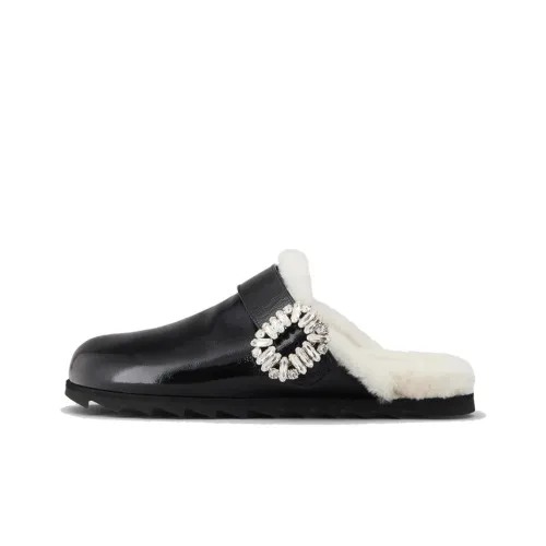 Roger Vivier Резиновая подошва Тихий Домашние тапочки Женские Обсидиан