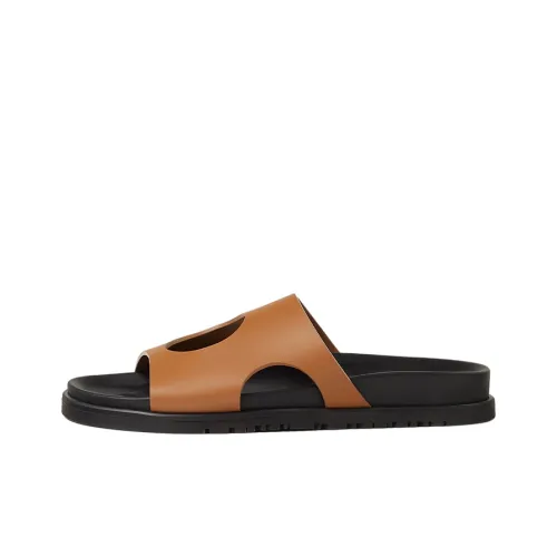 HERMES Тихий Слипоны Женские Коричневый