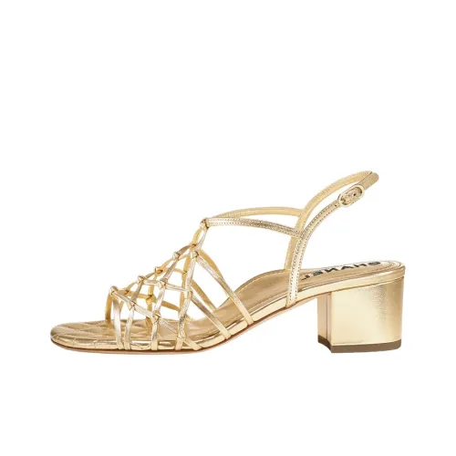 CHANEL Стильные Сандалии Женские Золотые