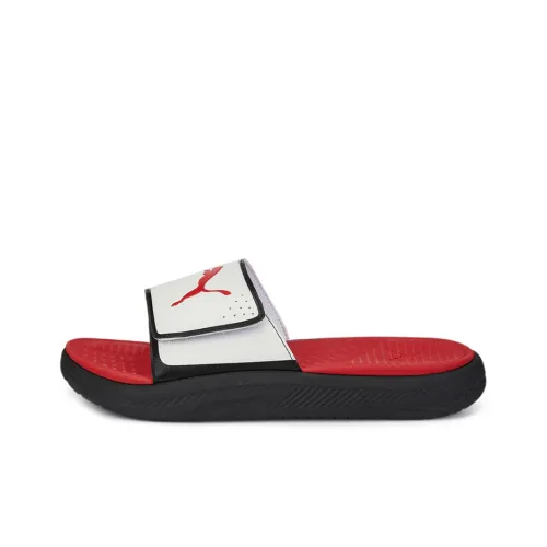PUMA Softride Series Резина Подошва Шлепанцы Мужские Белый Красный Черный