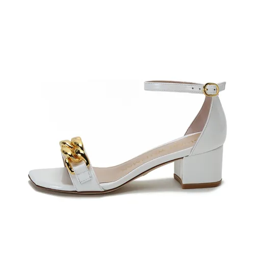 Stuart Weitzman SW One Ремешок Сандалии Женские Белые Золото