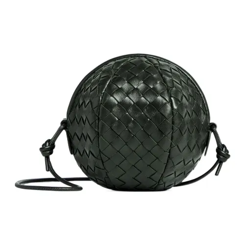 Bottega Veneta Sheepskin Сумка через плечо Мини Женская Темно-зеленая