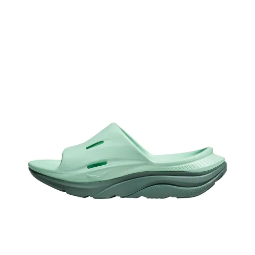 HOKA ONE ONE Ora Recovery Slide 3 Резиновая подошва Слипоны Унисекс Зеленый
