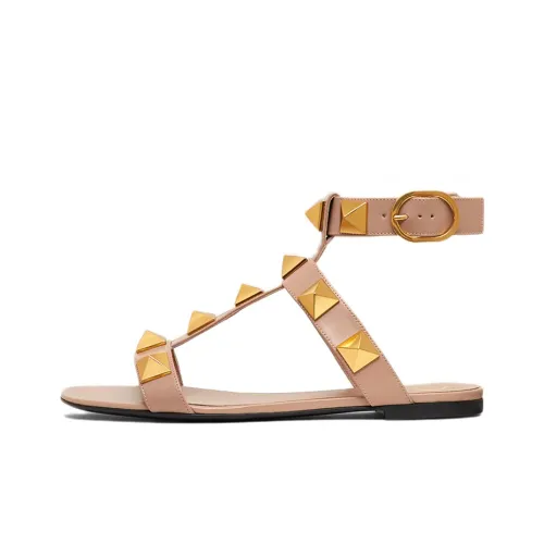Valentino Roman Stud Модные Сандалии Женские Золотые