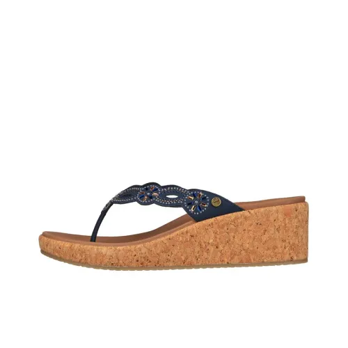 Skechers ARCH FIT BEVERLEE Резина подошва быстросохнущий слайд женский коричневый синий