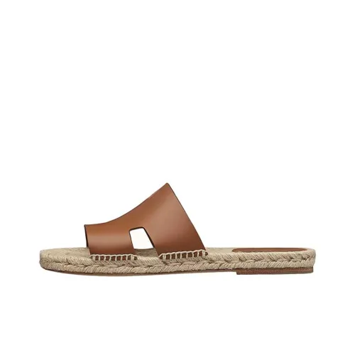 HERMES Antigua Шлепанцы Мужские Темно-Коричневые