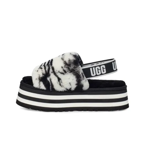 UGG DISCO Marble Slide Stylish Sandals Women's Black