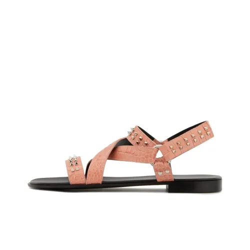 Giuseppe Zanotti GZ Liam Заклепки Один Ремень Сандалии Мужские Розовые