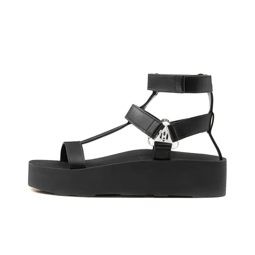 HERMES Enid One Ремень Сандалии Женские Черные