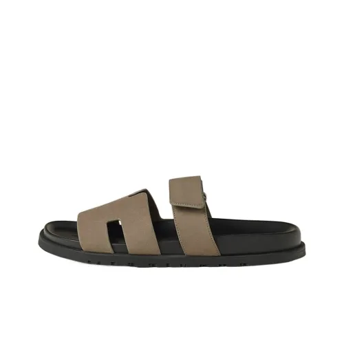 HERMES Chypre Слипоны Мужской Хаки