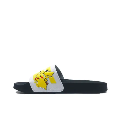 Pokémon x Adidas Neo Резиновая подошва Граффити Противоскользящие слипоны Унисекс Желтый