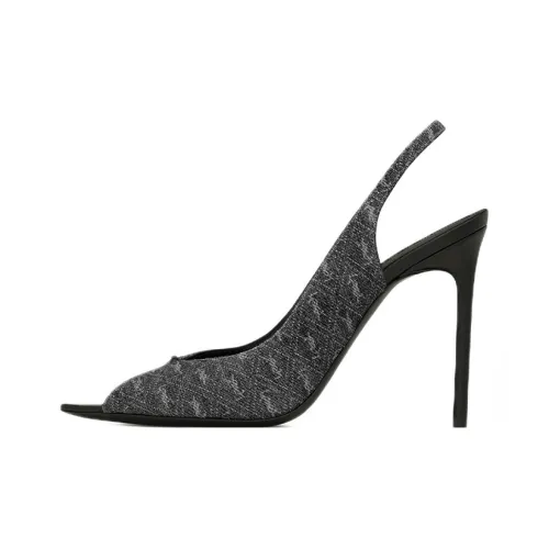 SAINT LAURENT Lola One Ремешок Сандалии Женские Черные