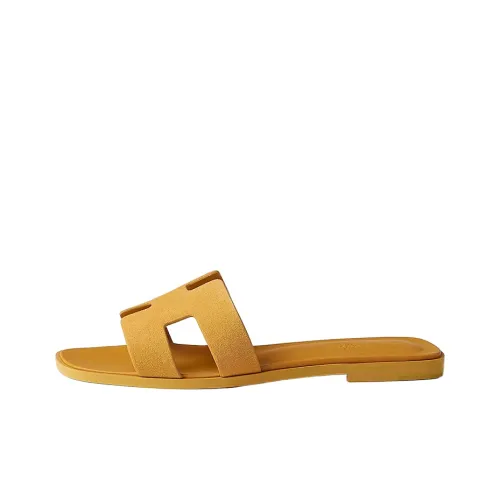 HERMES Oran Слипоны Женские Brass Yellow