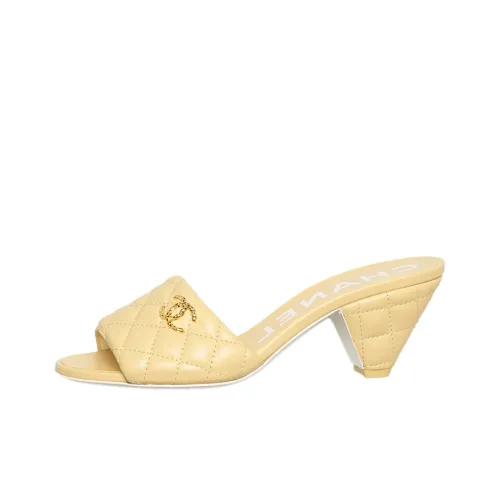 CHANEL Слипоны Женские Желтые