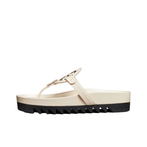 TORY BURCH Miller Stylish Sandals Women's Cream White