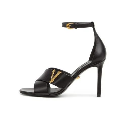 VERSACE One Ремень Сандалии Женские Черные