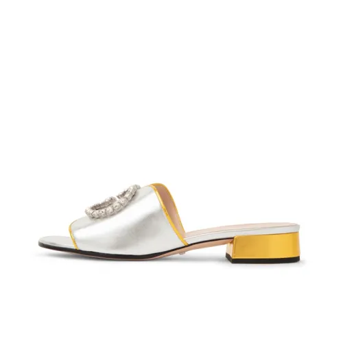 GUCCI Interlocking Слипоны Женские Серебряные