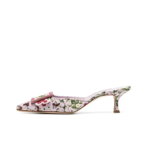 MANOLO BLAHNIK Тихие Домашние тапочки Женские Розовые