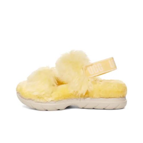 UGG Fluff Sugar Сандалии Мода Тапочки Женские Желтые