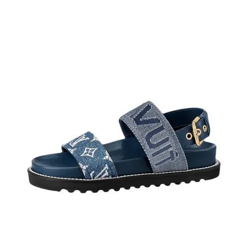 LOUIS VUITTON Paseo Comfort Стильные Сандалии Женские Синие