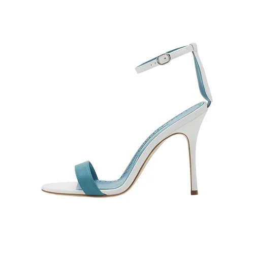 MANOLO BLAHNIK One Ремешок Сандалии Женские Белые Синие