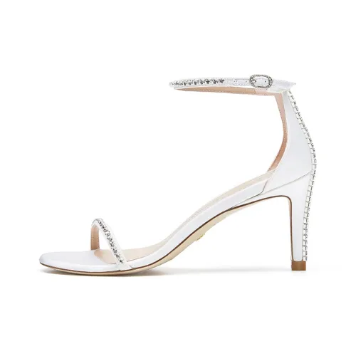 Stuart Weitzman SW Nudistglam 75 Сандалии с одним ремешком Сандалии Женские Белые