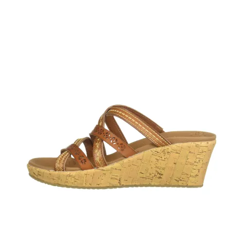 Skechers Cali Beverlee Резиновая подошва устойчивая к истиранию слипоны женские кофе