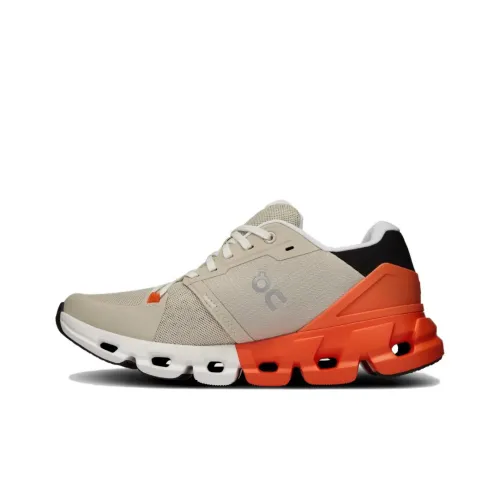 On Cloudflyer 4 Амортизаторы Шок-поглощающие Противоскользящие Устойчивые к истиранию Низкий Топ Беговые кроссовки Женские Светло-коричневый