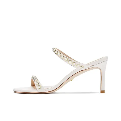 Stuart Weitzman SW Кожаные Слипоны с Пэчворком Женские Белые