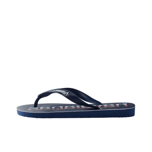 Havaianas Logomania С принтом Стильный Сандалы Унисекс Морской Синий