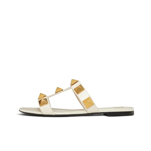 Valentino Roman Stud Стильные Сандалии Женские Светлый Айвори