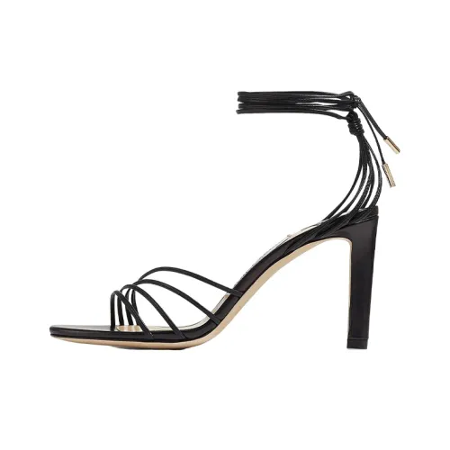 Jimmy Choo Latte Nappa One Strap Sandals Women's Black