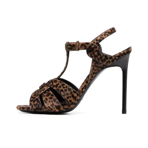 SAINT LAURENT TRIBUTE One Ремешок Сандалии Женские Коричневый