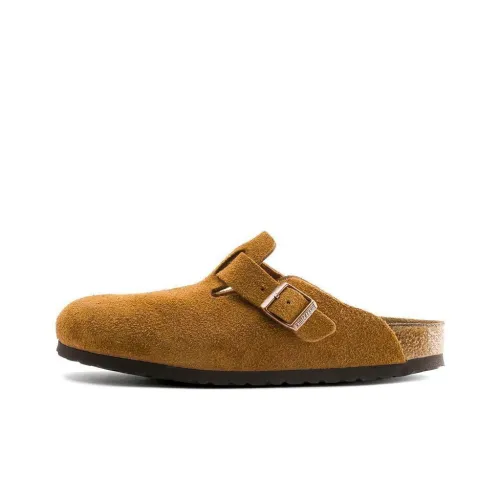 Биркенсток Бостон Soft Footbed Домашние тапочки Унисекс Коричневый Узкая версия