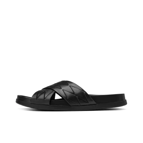 Roberta Di Camerino Резина Подошва Кожаный Пэчворк Слипоны Мужские Черные