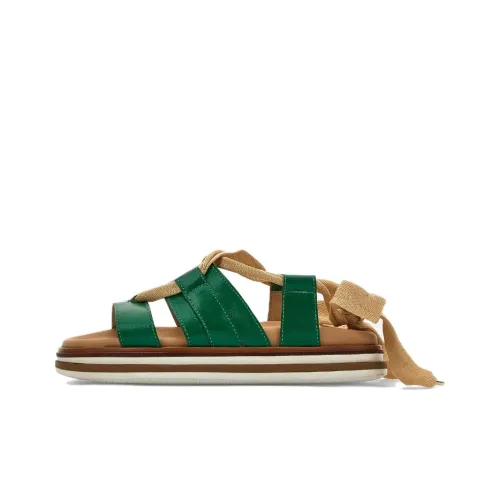 HOGAN H605 One Ремешок Сандалии Женские Зеленые