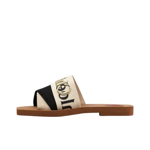 Chloe Woody Quick-Dry Slippers Women's Black White