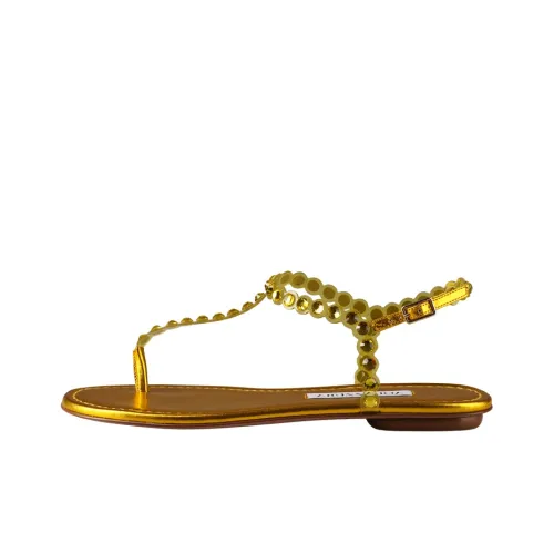 AQUAZZURA Шлепанцы Женские Золотые