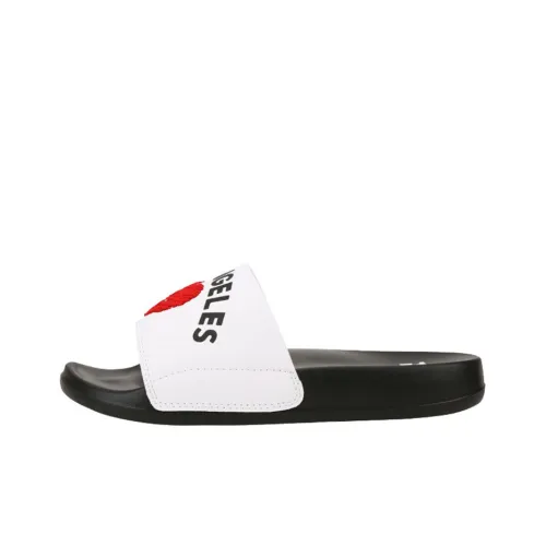 Mlb Base Logo Slipper Резиновая подошва устойчивая к запахам унисекс белый черный