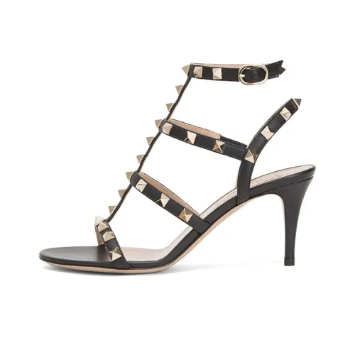 Valentino Rockstud One Ремешок Сандалии Женские Черные