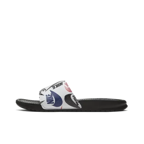 Nike Benassi JDI Устойчивые к запахам Слипоны Унисекс Черный Белый
