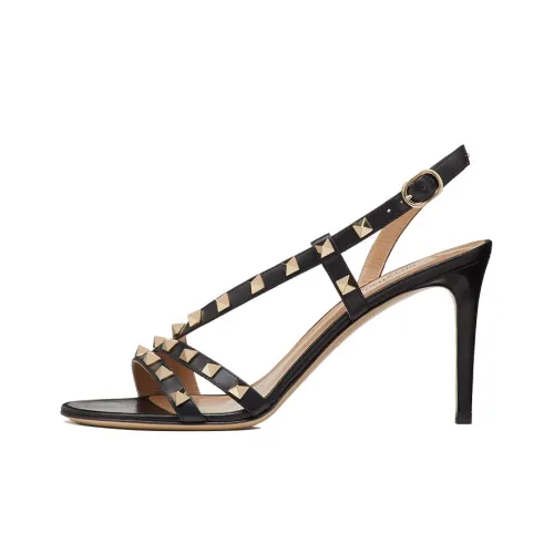 Valentino Rockstud Garavani Мода Сандалии Женские Черные