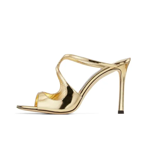 Jimmy Choo Anise Металл Слипоны Женские Золото