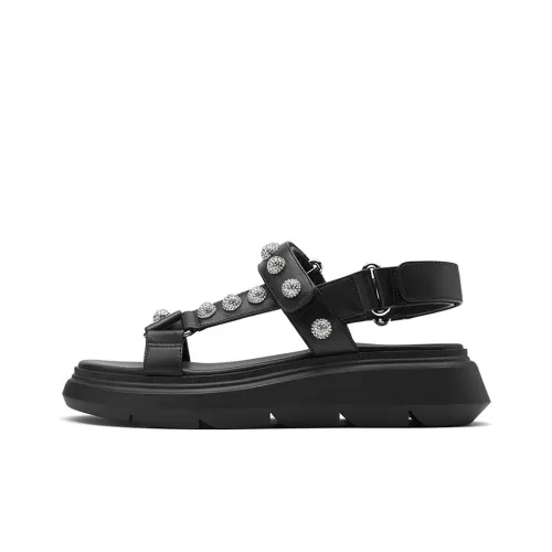 Stuart Weitzman SW One Sandals with Strap Women's Black