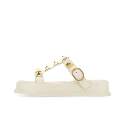 Valentino Rockstud Тихий Слипоны Женские Белые