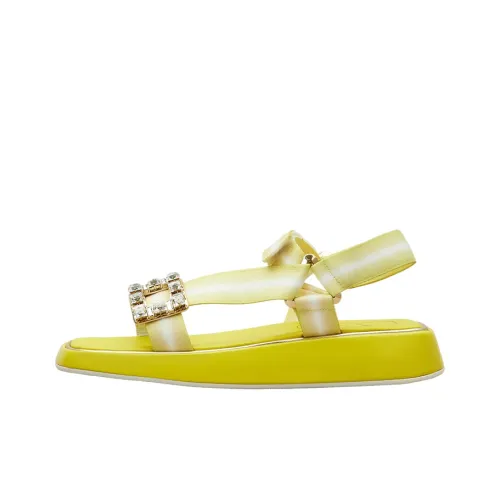 Roger Vivier Slide Trekky Пляжные сандалии Женские Желтые