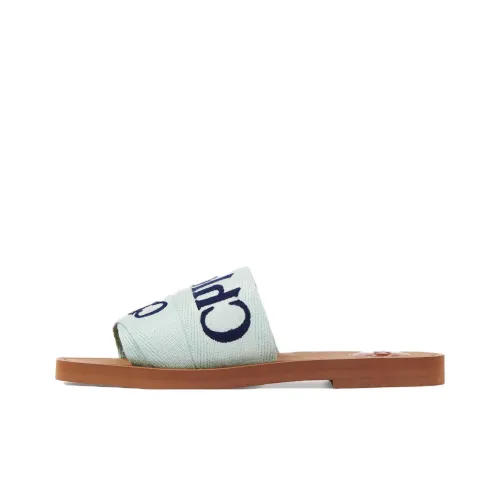 Chloe Woody Slip-resistant Slippers Women's Blue Члои Вуди Противоскользящие Слипоны Женские Синие