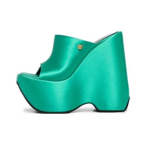 VERSACE Слипоны Женские Зеленые